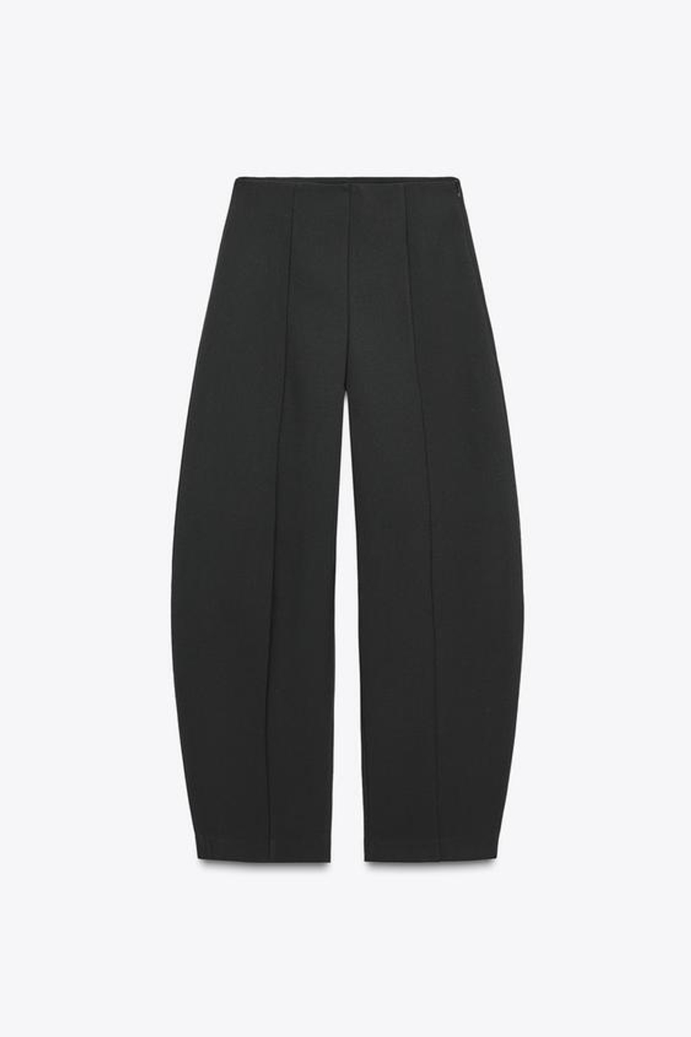 ZARA БРЮКИ-БАНАНЫ С ВЫСОКОЙ ПОСАДКОЙ, ЧЕРНЫЙ