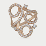 Кольцо золотое женское 585 с фианитами