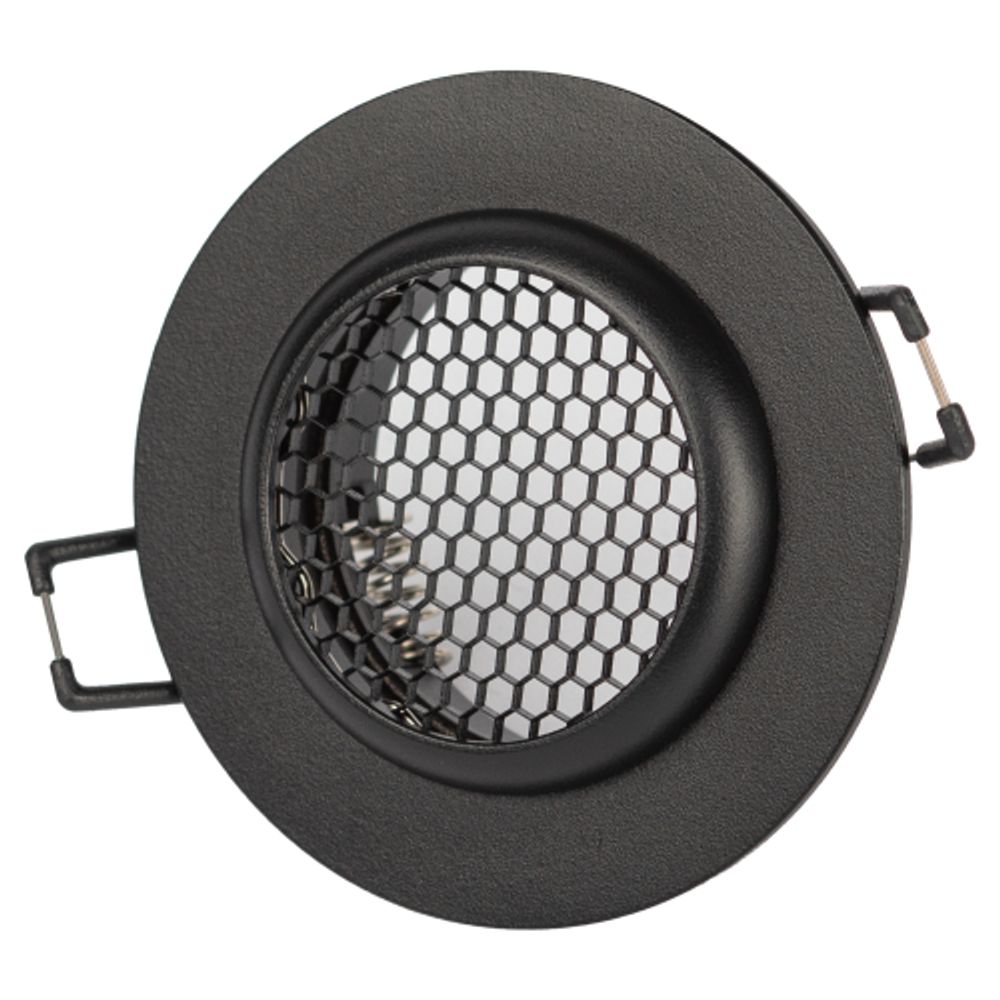 Встраиваемый светильник алюминиевый ЭРА KL109 BK MR16 GU5.3 черный матовый | Алюминиевые встраиваемые светильники