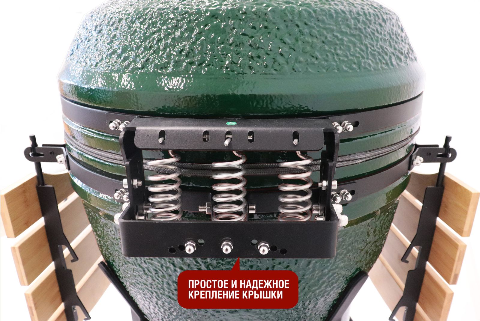 Керамический гриль-барбекю 24 дюйма CFG (зеленый) (61 см) фото №9