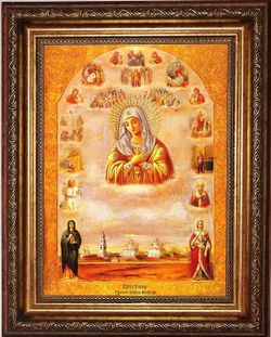 "Престолы Серафимо-Дивеева монастыря". Икона на холсте.