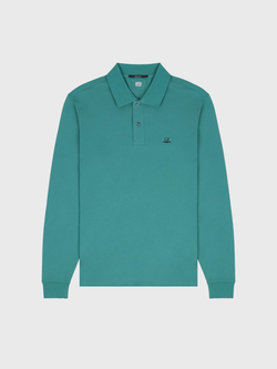 Поло с длинным рукавом C.P. Company Stretch Piquet Frosty Green