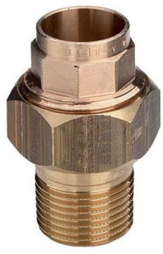 Viega американка бронзовая 15х3/4" НР прямая с коническим уплотнением (94341G фитинги под пайку)