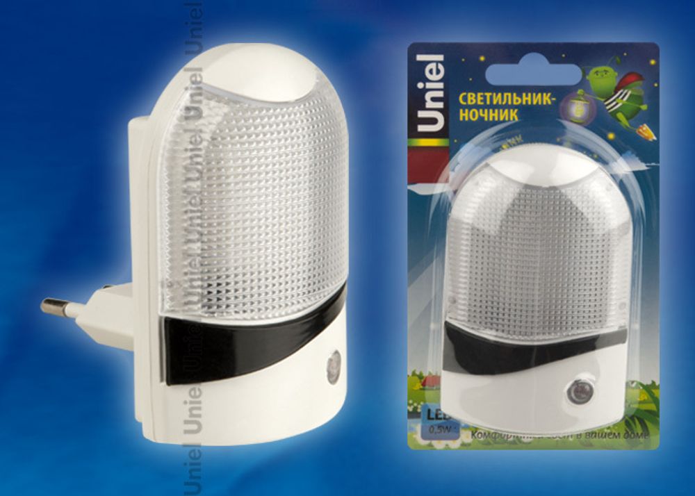 DTL-310-Селена/White/4LED/0,5W Светильник-ночник. С фотосенсором (день/ночь). Блистер