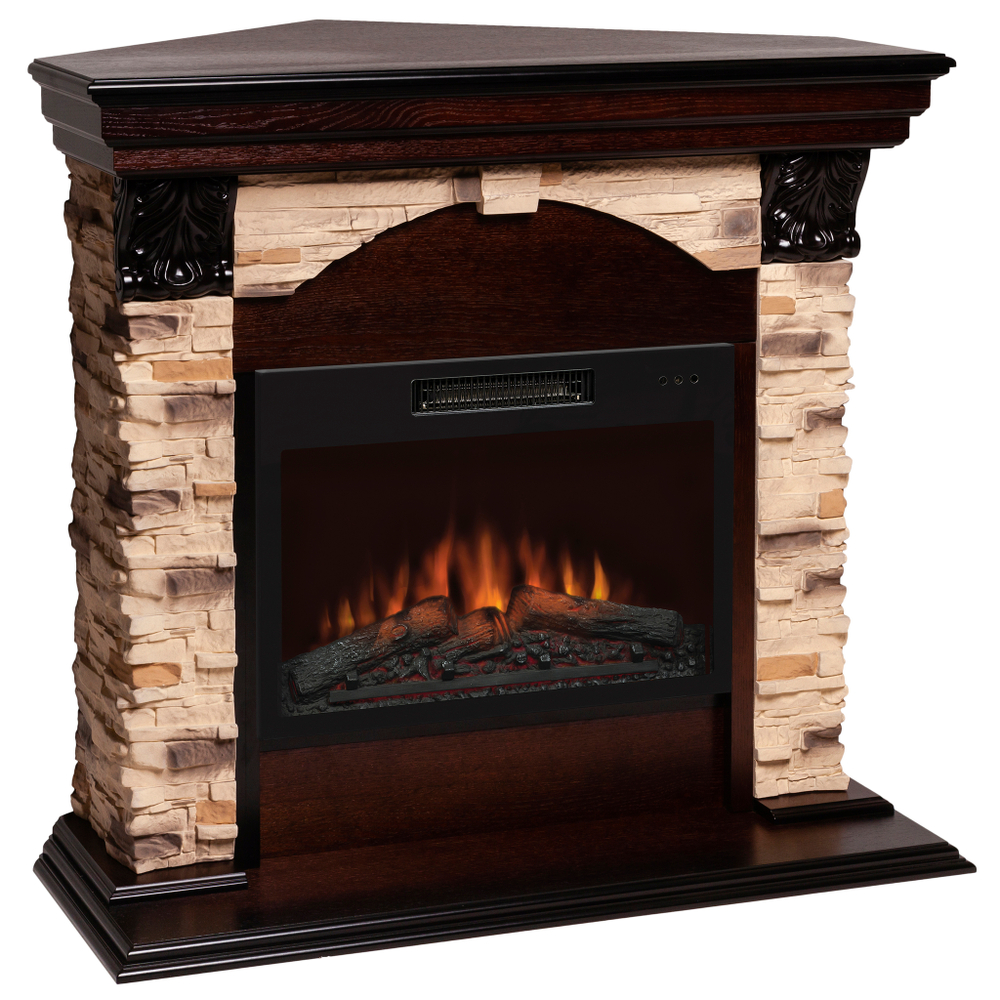 Каминокомплект Real Flame Dublin Corner Rock AO с очагом Kendal 24 (угловой)