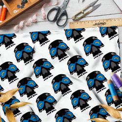 Ткань кулирная гладь сахарные черепа на белом фоне