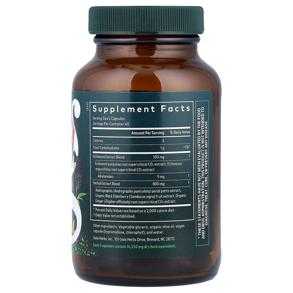 Gaia Herbs, Quick Defense®, 80 жидких капсул Phyto-Caps®