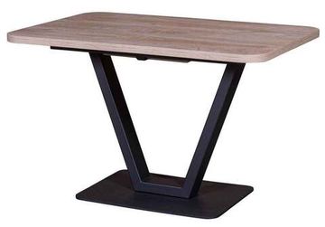 МОДЕРН-8, СТОЛ РАЗДВИЖНОЙ (120+40) ДУБ ЭНДГРЕЙН / опора черная