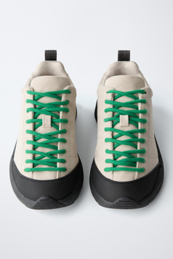 ZARA ТЕХНИЧЕСКИЕ СПОРТИВНЫЕ КРОССОВКИ, ЭКРЮ