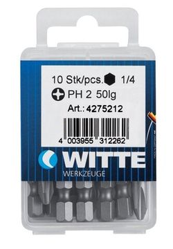 Бита PH2 х 50 мм (10 шт.) WITTE 427521200