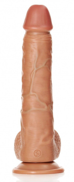 Телесный фаллоимитатор Straight Realistic Dildo Balls Suction Cup 10 - 28 см.