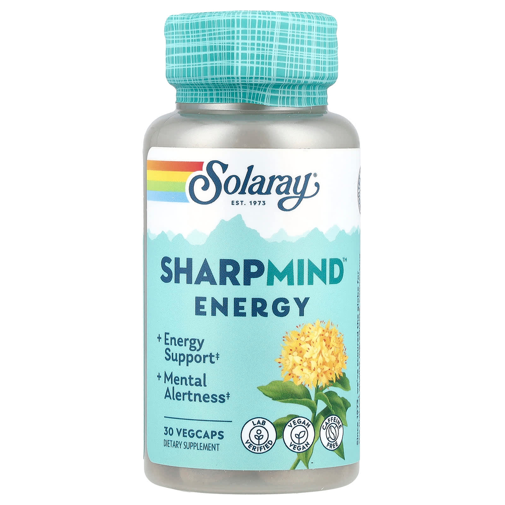 Solaray, SharpMind ™ Energy, 30 растительных капсул