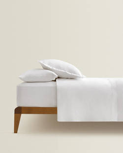 ZARA HOME (300 НИТЕЙ) ПОДОДЕЯЛЬНИК ИЗ ХЛОПКА, БЕЛЫЙ