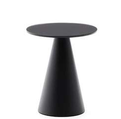 Приставной столик Wilshire Ø35х45 см черный, сталь, стекло