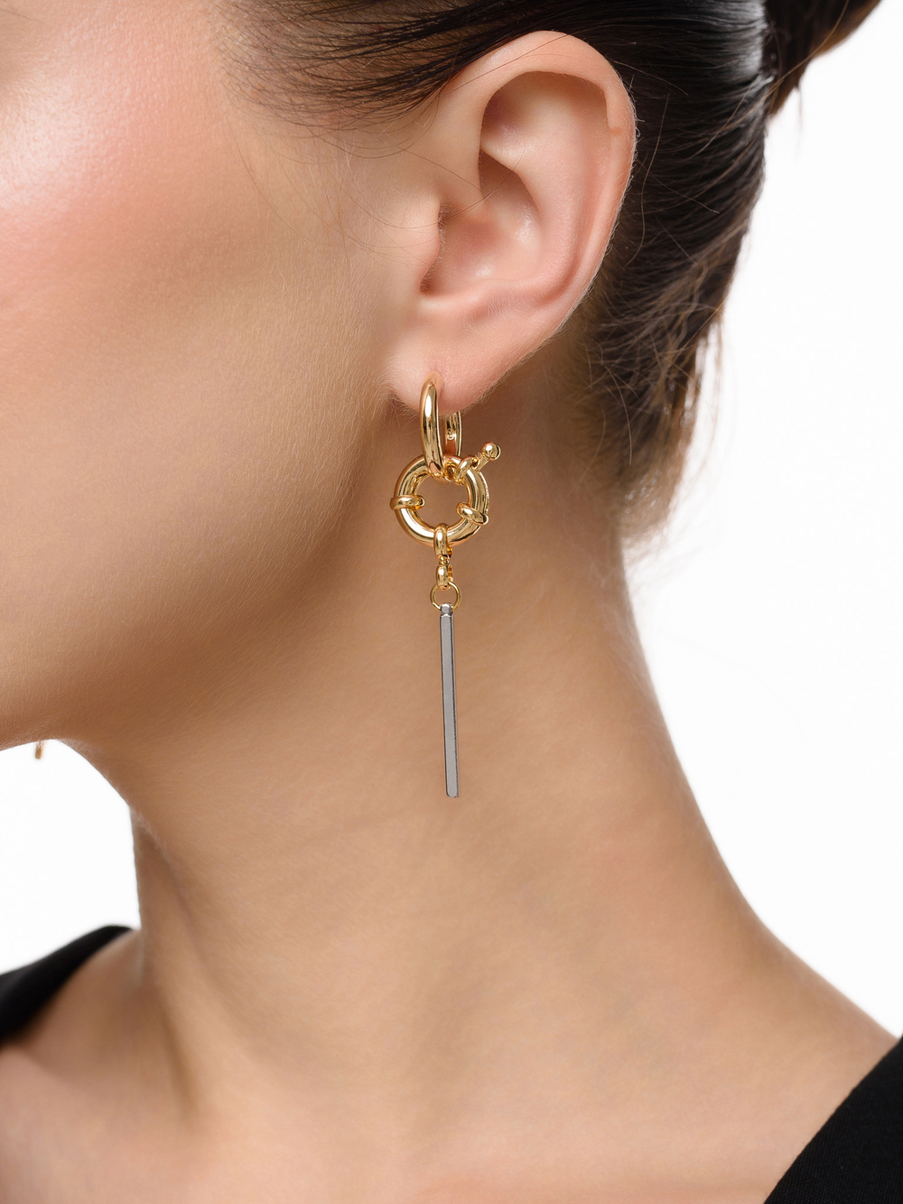 Серьги "Brutal Stick" Bicolor