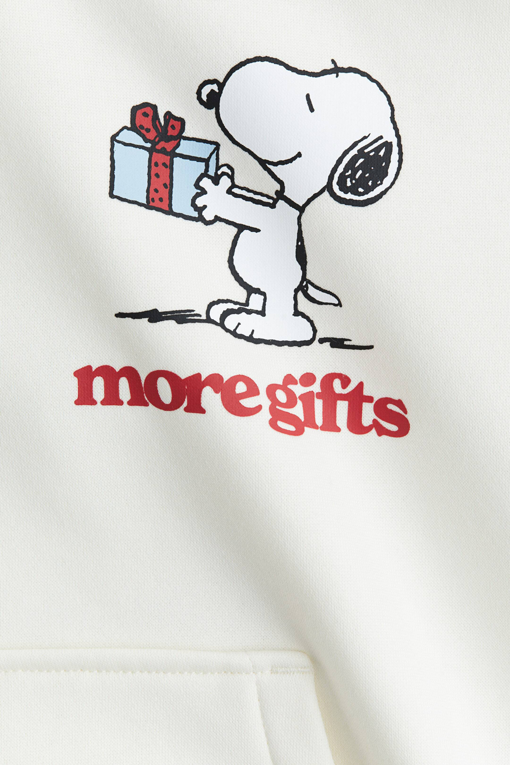 H&M Толстовка с капюшоном и принтом, белый