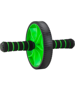 Ролик для пресса RL-103 с неопреновыми ручками, черный/зеленый