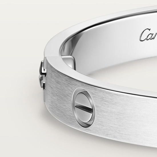 Cartier LOVE bracelet, classic model, brushed, 4 diamonds, white gold