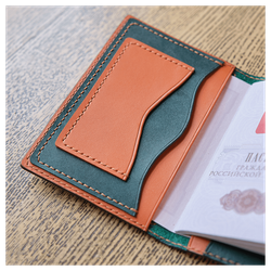 Кожаная обложка на паспорт «Тигр»