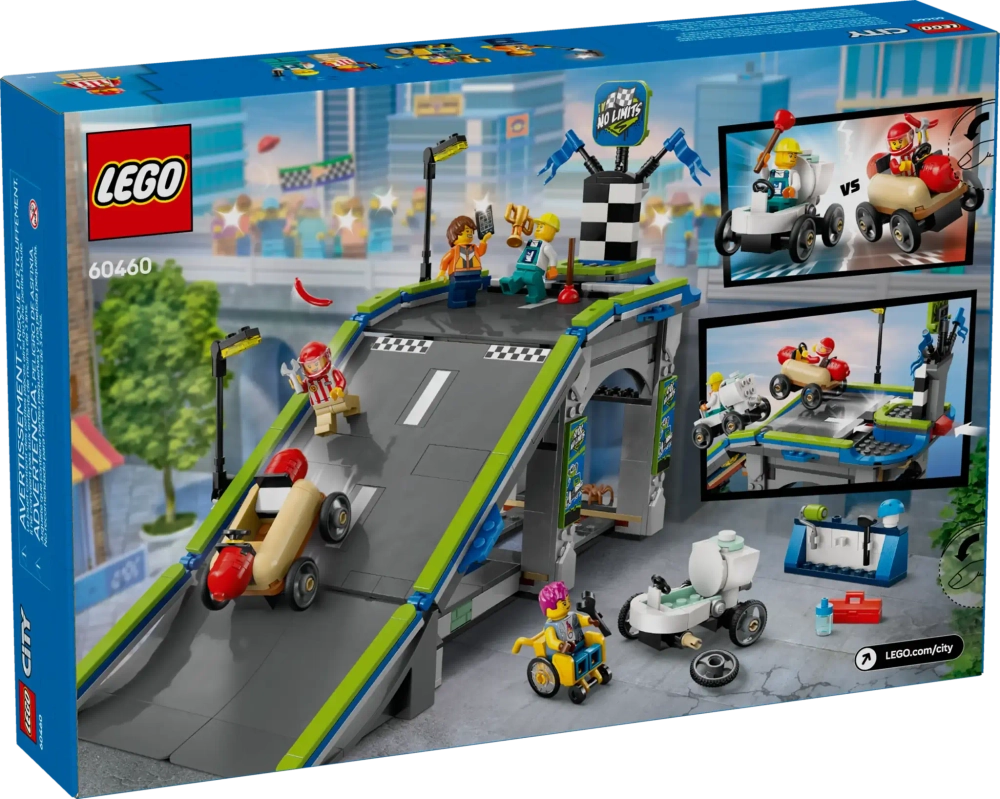 Конструктор LEGO City 60460 Никаких ограничений: Трасса для гоночных автомобилей с рампой