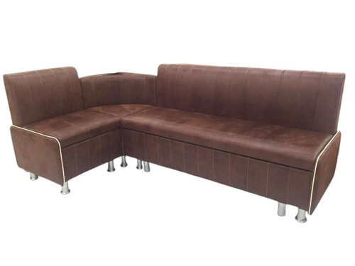 Кухонный уголок со спальным местом и ящиком для хранения коричневый ткань дерево