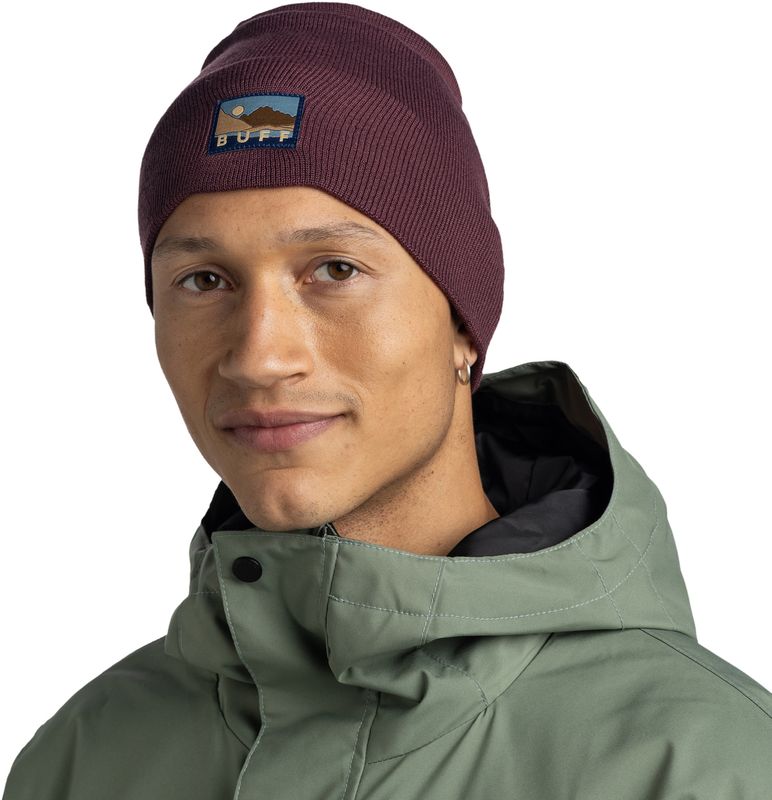Шапка вязаная Buff Knitted Lilon Long Burgundy Фото 4