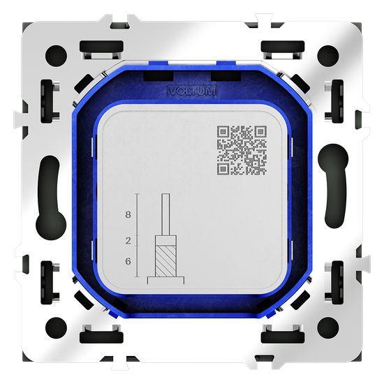 Розетка телевизионная встраиваемая VOLTUM S70 оконечная TV+SAT, (черный матовый)