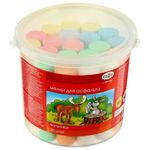 Мел цветной ГАММА "Мультики", НАБОР 20 шт., для рисования на асфальте, круглый, 1704194