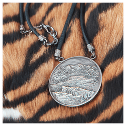 Серебряная монета-амулет «Тигр»