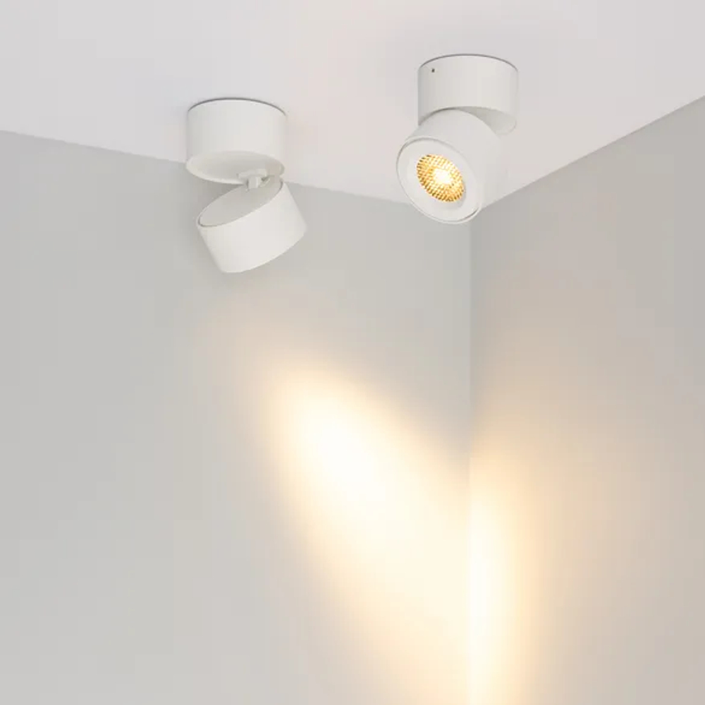 Светильник SP-POINT-SURFACE-R85-12W Warm3200-MIX (WH, 15 deg, 230V) (Arlight, IP20 Металл, 5 лет) 058614