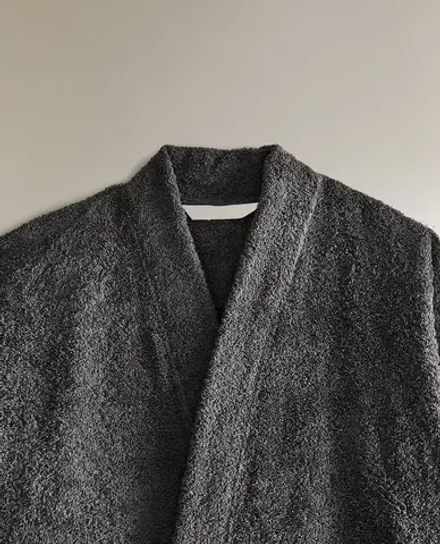 ZARA HOME ХЛОПКОВЫЙ ХАЛАТ, СЕРЫЙ