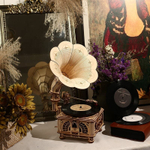 Деревянный конструктор Классический граммофон с USB подключением (ROKR)