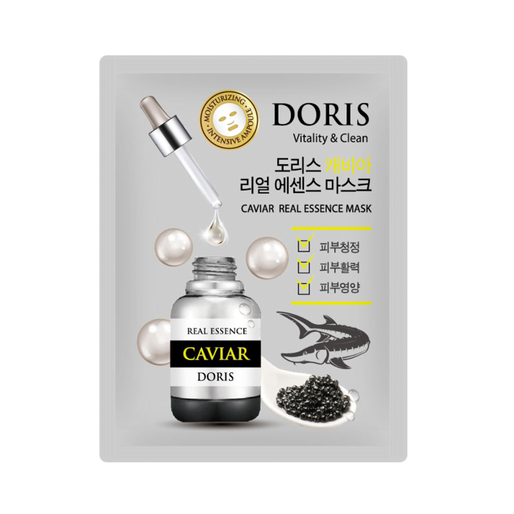 Маска для лица Jigott Doris Caviar Vitality and Clean тканевая с экстрактом Икры 25 мл