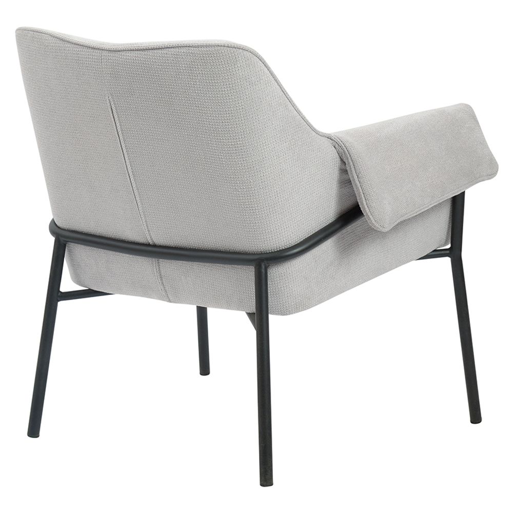 Лаунж-кресло Aline, шенилл, светло-серое