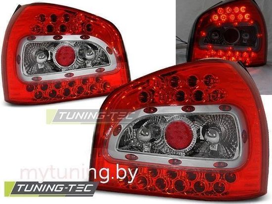 Задние фонари red white led v2 для Audi A3 8L