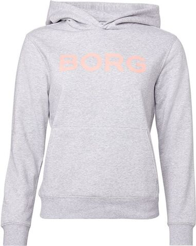 Женская теннисная куртка Bj_rn Borg Logo Hoodie - Gray