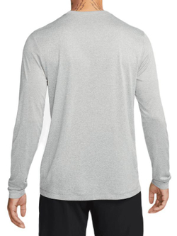 Мужская теннисная футболка теннисная Nike Dri-Fit Legend Long Sleeve фитнес Top - tumbled grey/silver/black