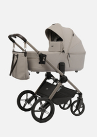 Peppy Коляска детская Monaco thermo 2 в 1 Latte (бежевый), рама серо-коричневая