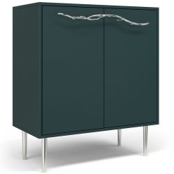 Комод Арт Колор matte Стайл Сильвер с 2 полками Зеленый бирюзовый матовый