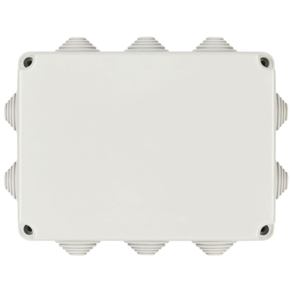 Распаячная коробка ЭРА KORv-190-140-120-10g-44 ОП серая 190х140х120мм на винтах 10 гермовводов IP44