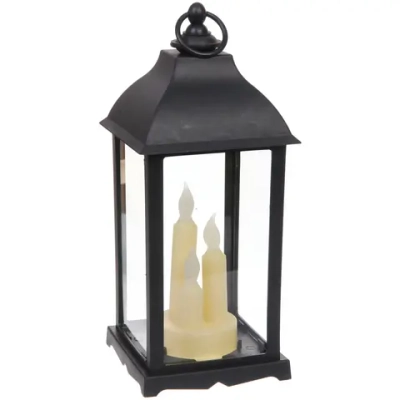 Сувенир с подсветкой «Волшебный огонь» 14*14*32 см, Черный (работает от батареек 3*ААА)