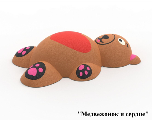 Резиновая фигура «Медвежонок и мёд/сердце»