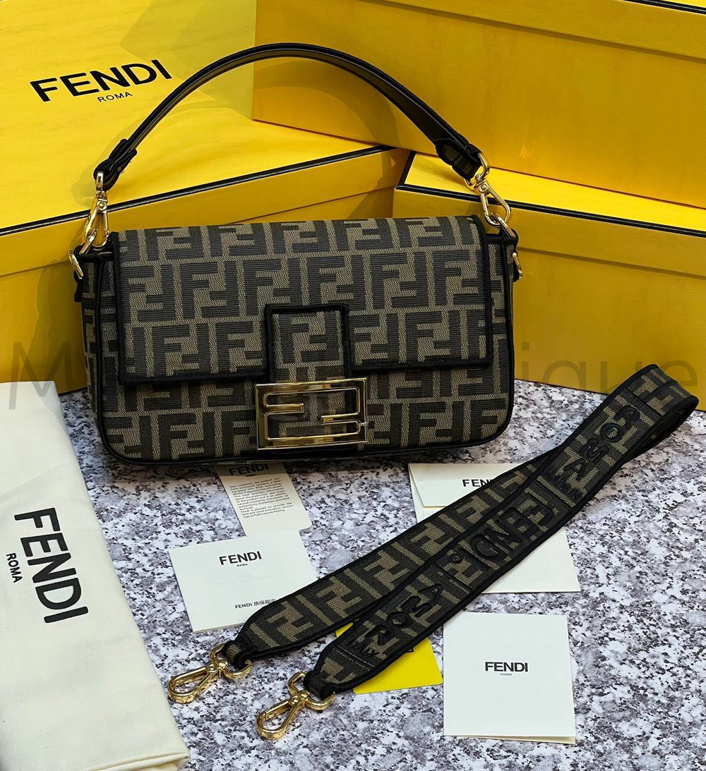 Сумка Baguette Fendi из ткани с жаккардовым узором FF