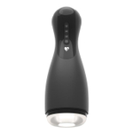 Черный вибромастурбатор с имитацией орального секса Amovibe Good Night Pro Squeezing, Sucking & Vibrating Masturbator