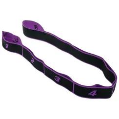 Резинка-эспандер с захватами для растяжки всех групп мышц 90 × 4 см, цвет фиолетовый