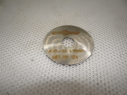 Фреза отрезная дисковая по металлу 63х0.5х16мм. z=126 HSS (PILANA) Чехословакия без фаски без шпонки