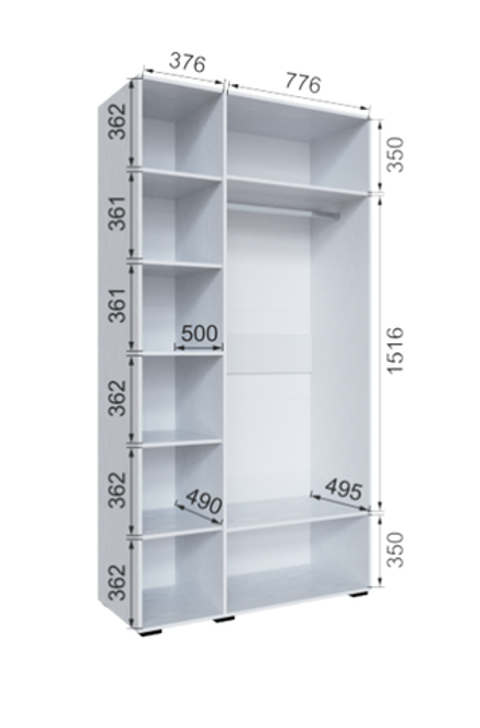 Шкаф без зеркала Бруклин 120Ш