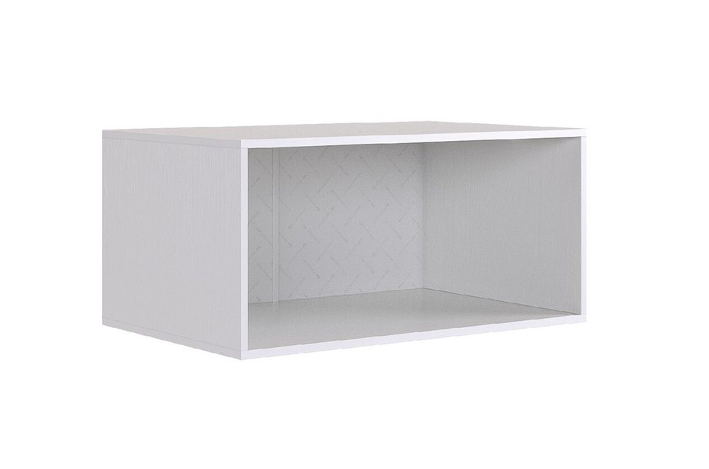 Антресоль двухдверная "Ева" 116.01 (Белое дерево/Белый матовый)