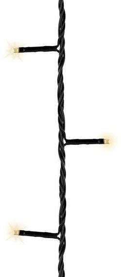 Светодиодная гирлянда с контроллером 6 м, 220V., 80 теплых белых LED ламп, черный ПВХ, Kaemingk (494163)