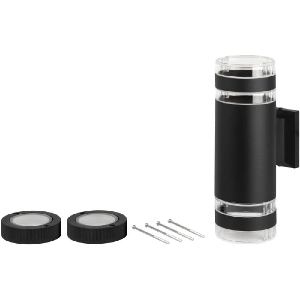 Светильник уличный настенный ЭРА «Адрия» GBW-102-BL-0300 230В 2хЕ27 IP54 вверх/вниз черный | Садово-парковые светильники